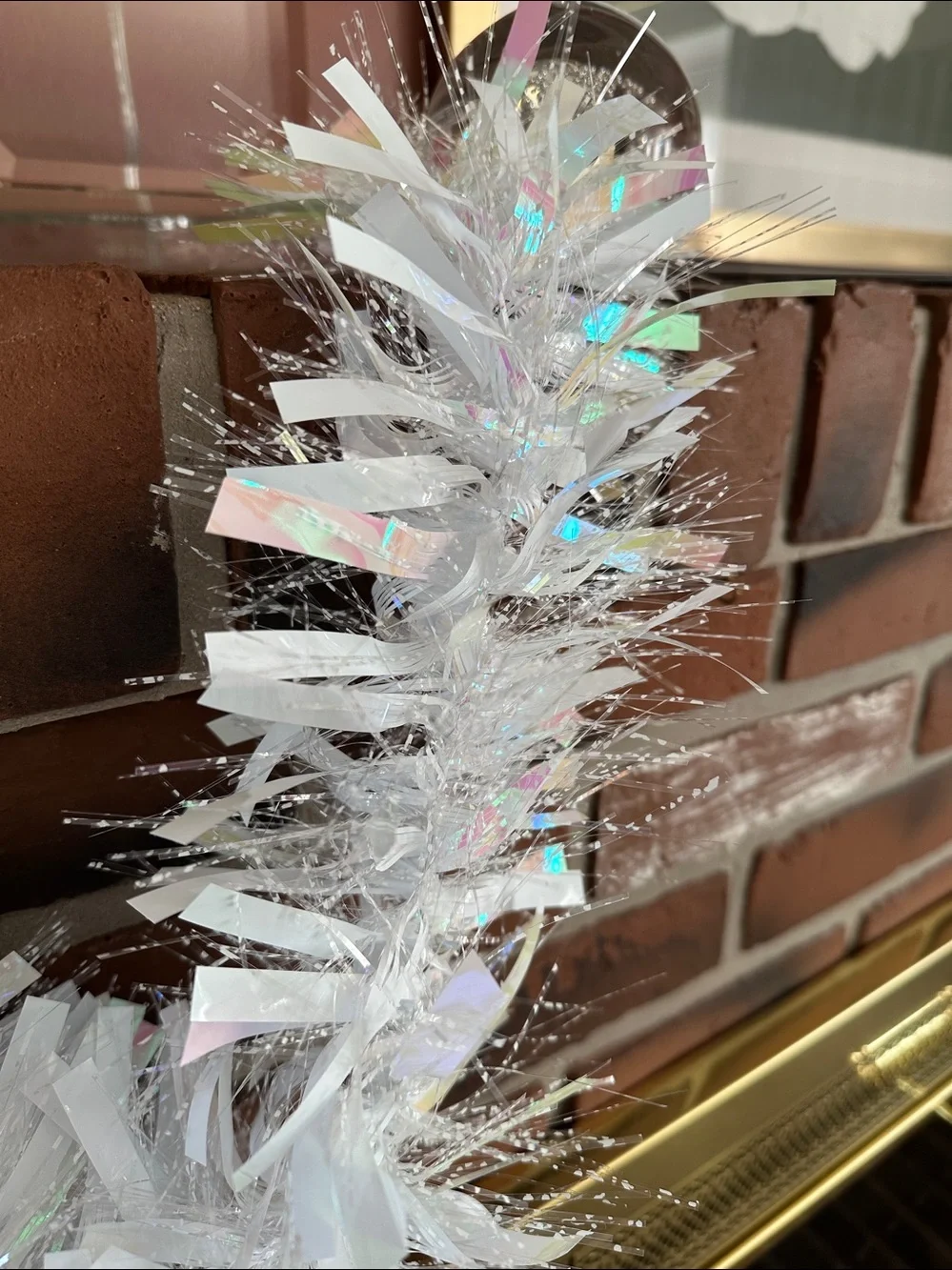7 White MEGA Iridescent Tinsel 9 FEET LONG Garlands for Weddings, Holidays ~ NWT